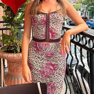 Matching corset top and maxi skirt set from Princess Polly.